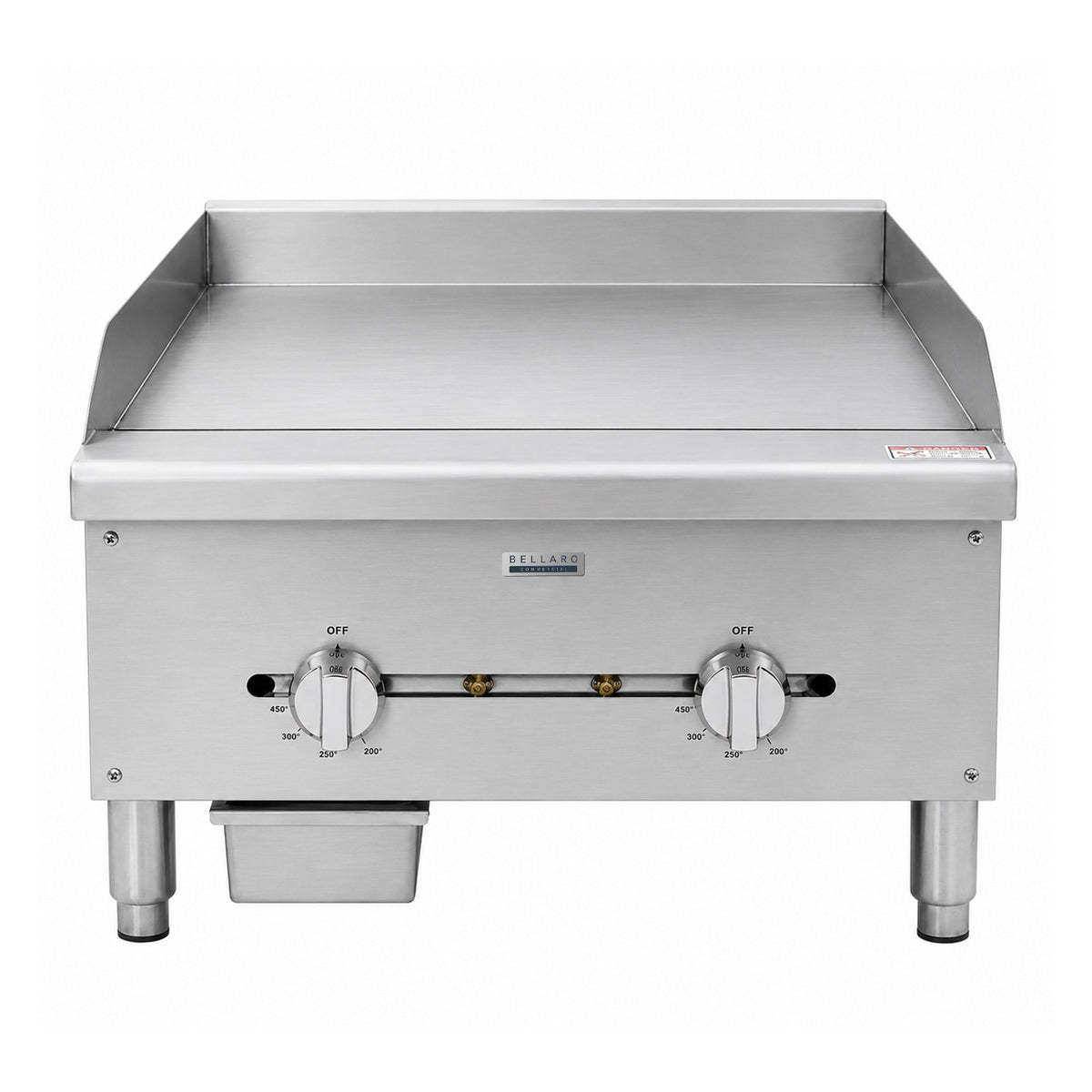 Bellaro Commercial 24 in. Commercial Gas Thermostat Griddle