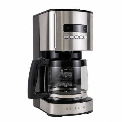 Bellaro 12 Cup Coffeemaker, Black and Stainless Steel