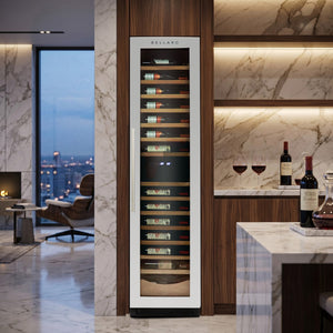 Bellaro 111-Bottle Dual-Zone Wine Fridge, 18 in., Black